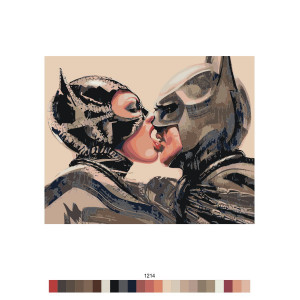 Картина по номерам "Бэтмен и женщина кошка"