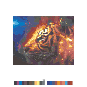 Картина по номерам "Космический тигр"