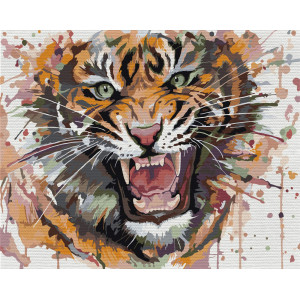 Картина по номерам "Акварельный тигр"