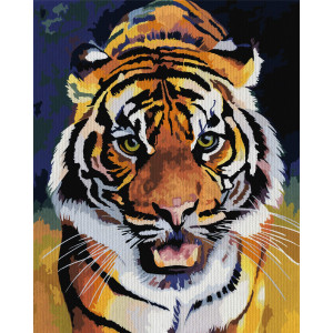 Картина по номерам "Тигр в свете солнца"