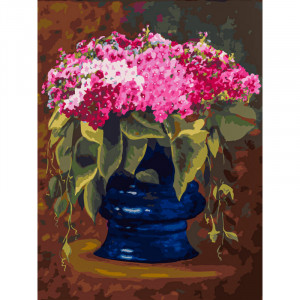 Картина по номерам "Букет в синей вазе"
