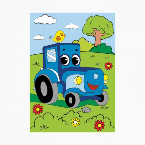 Картина по номерам "Весёлый трактор"