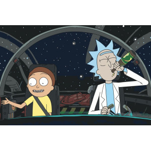 Картина по номерам "Рик и Морти: На космическом крейсере Рика"