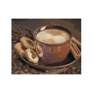Картина по номерам "Кофе и печенье из детства"