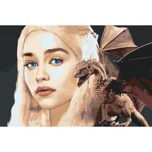 Картина по номерам "Игра престолов: Дейнерис Таргариен Мать драконов"