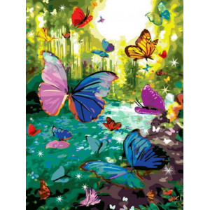 Картина по номерам "Бабочный рай"