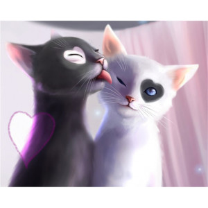 Картина по номерам "Кошачья любовь"