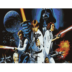 Картина по номерам "Плакат зіркові війни"