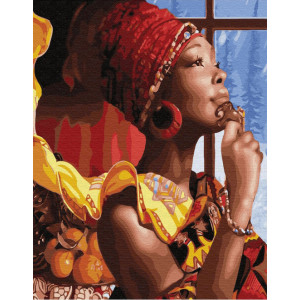 Картина по номерам "Африканская дама"