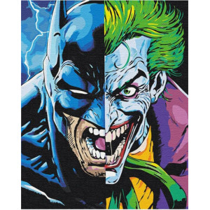 Картина по номерам "Бэтман и Джокер"