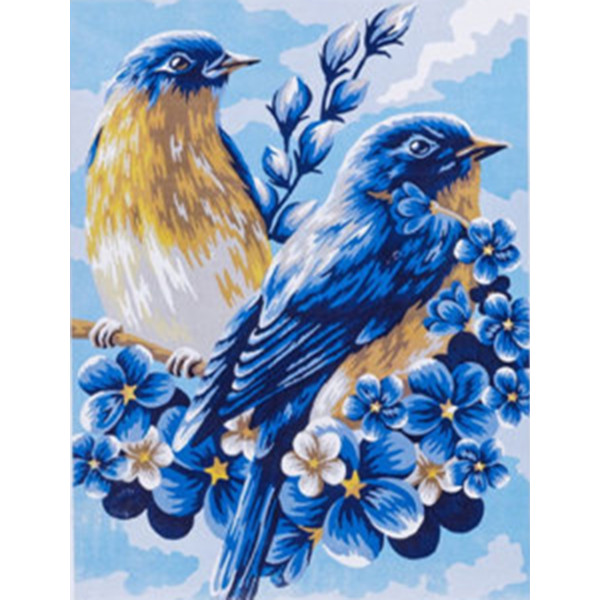 Картина по номерам "Весенние птицы"