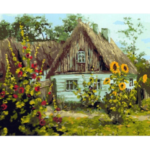Картина по номерам "Домик в деревне"