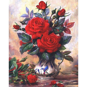 Картина по номерам "Букет красных роз"
