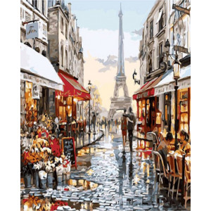 Картина по номерам "Вдвоем по Парижу"