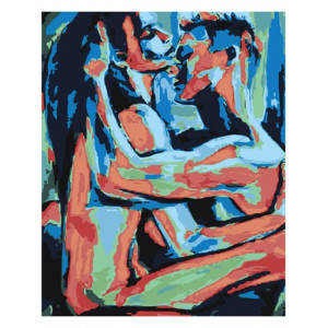 Картина по номерам "Мужчина и женщина абстракция"