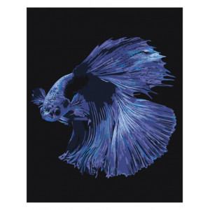 Картина по номерам "Голубая рыбка"