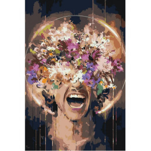 Картина по номерам "Крик с цветами"