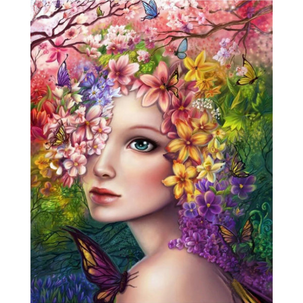 Картина по номерам "Богиня цветов"