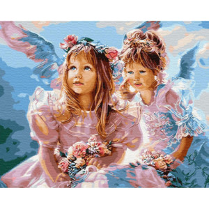 Картина по номерам "Ангелы-сестрички"