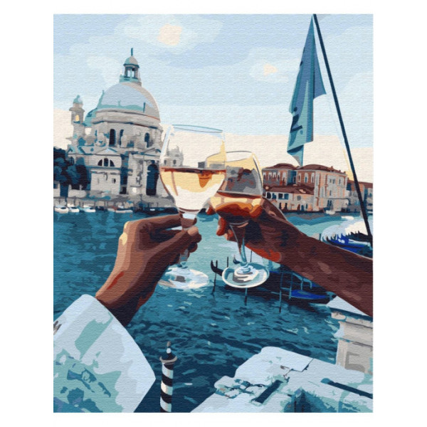 Картина по номерам "Бокал за Венецию"