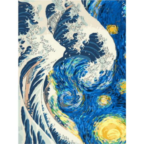 Картина по номерам "Большая волна в Канагаве"