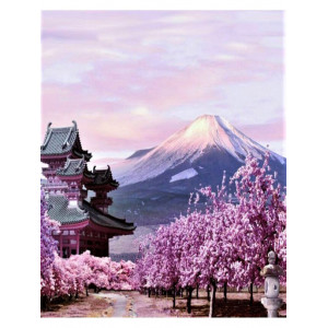 Картина по номерам "Цветущая сакура"