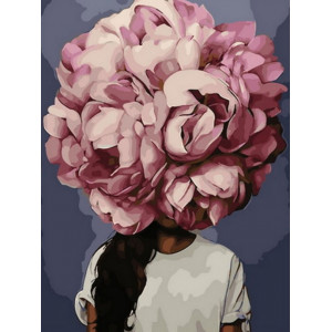Картина по номерам "Леди-цветок"