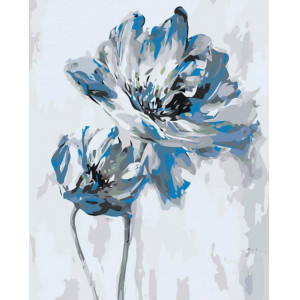 Картина по номерам "Голубой цветок"